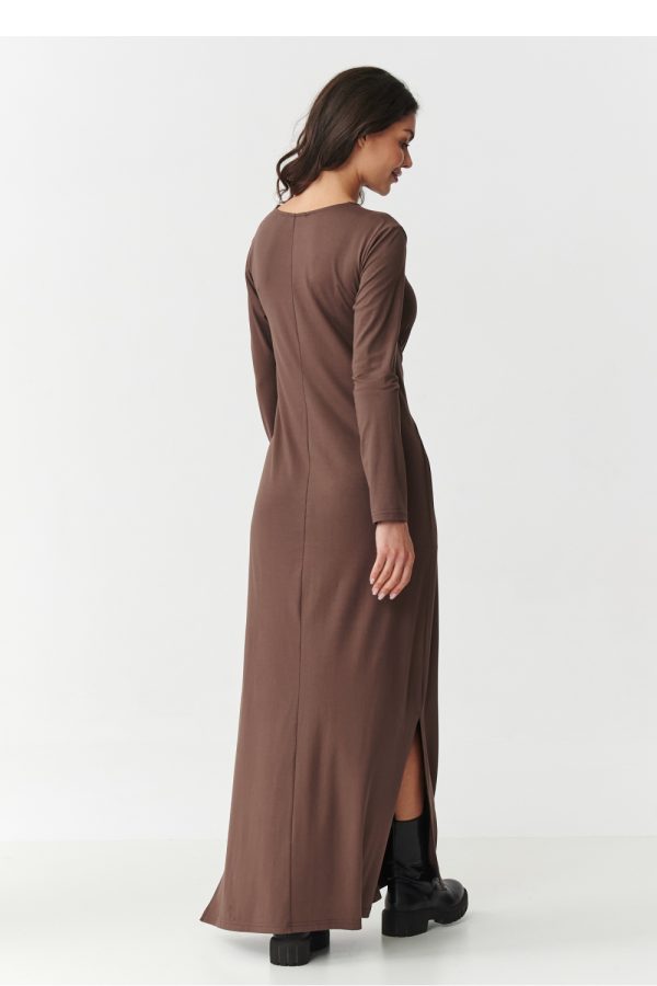 Brown Daydress in Day Dresses with Spandex and Viscose