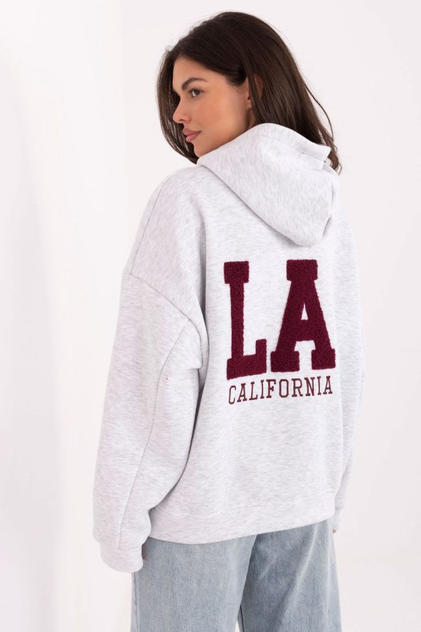 Grey Sweatshirt in Sweatshirts For Women with Cotton and Polyester
