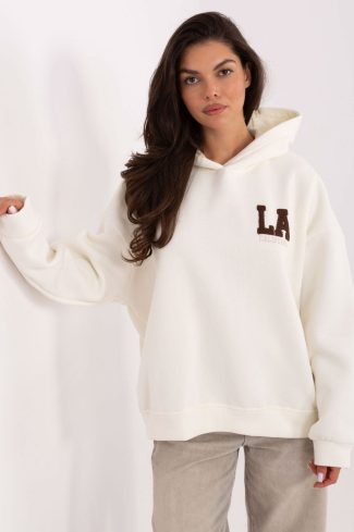 Beige Sweatshirt in Sweatshirts For Women with Cotton and Polyester