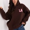 Brown Sweatshirt in Sweatshirts For Women with Cotton and Polyester