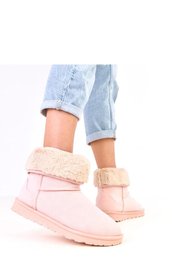 Pink Snow Boots in Women`s Ankle Boots & Booties with Fabric, Footbed and Platform Height