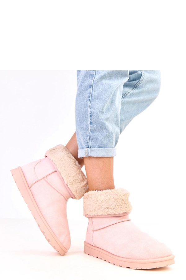 Pink Snow Boots in Women`s Ankle Boots & Booties with Fabric, Footbed and Platform Height