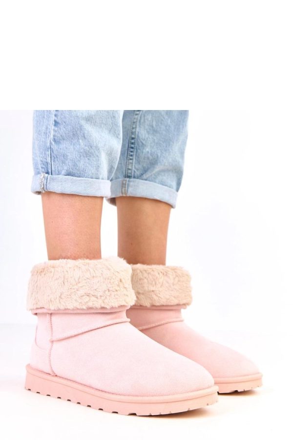 Pink Snow Boots in Women`s Ankle Boots & Booties with Fabric, Footbed and Platform Height