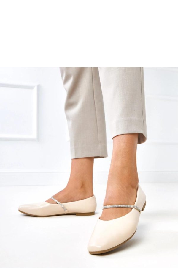 Beige Ballet Flats....Fabric and Footbed