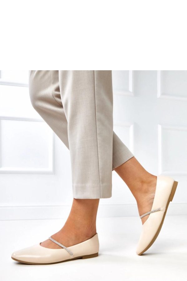 Beige Ballet Flats....Fabric and Footbed