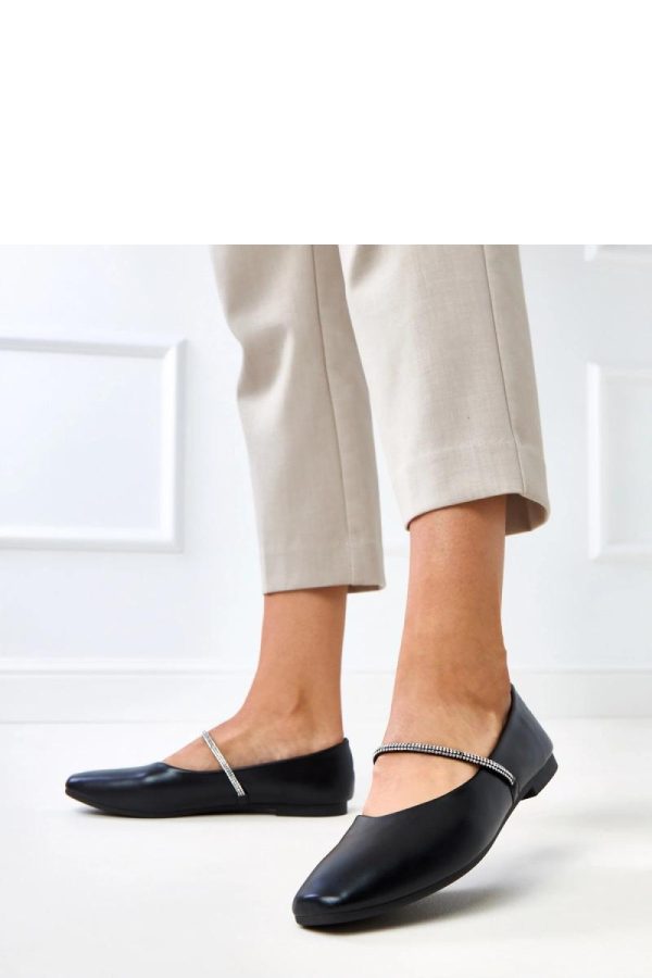 Black Ballet Flats....Fabric and Footbed