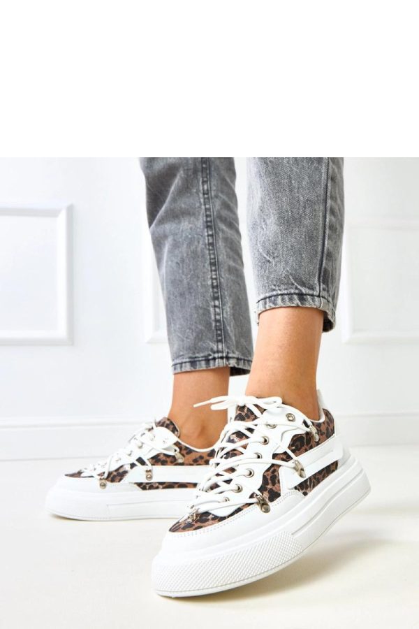 White Sport Shoes in Women`s Athletic Shoes, Trainers, Sneakers with Fabric, Footbed and Platform Height