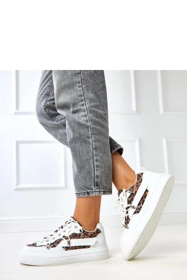 White Sport Shoes in Women`s Athletic Shoes, Trainers, Sneakers with Fabric, Footbed and Platform Height