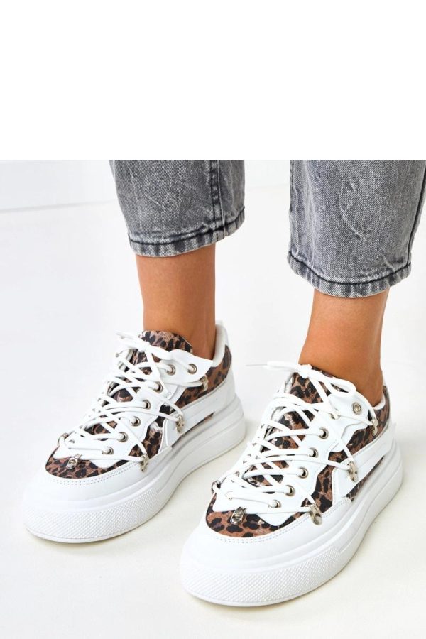 White Sport Shoes in Women`s Athletic Shoes, Trainers, Sneakers with Fabric, Footbed and Platform Height