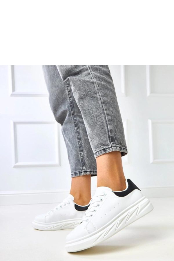 White Sport Shoes in Women`s Athletic Shoes, Trainers, Sneakers with Fabric, Footbed and Platform Height