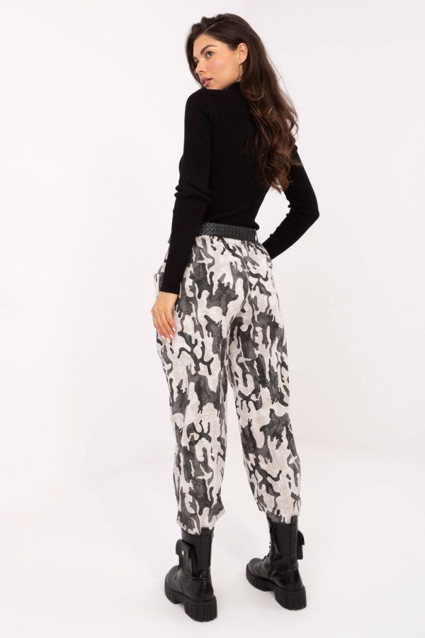 Beige Women's Pants in Pants, Trousers, Shorts with Spandex, Polyester and Viscose