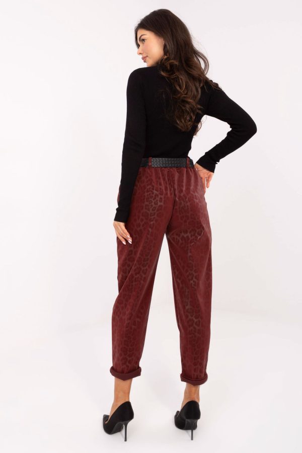 Red Women's Pants in Pants, Trousers, Shorts with Spandex, Nylon and Viscose