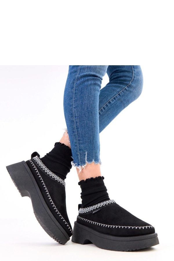 Black Slippers in Slippers For Women with Fabric, Footbed and Platform Height