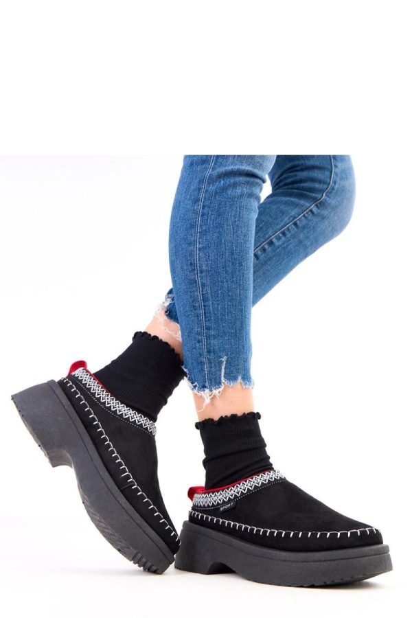 Black Slippers in Slippers For Women with Fabric, Footbed and Platform Height