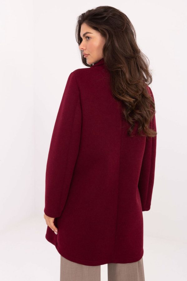 Red Coat in Women`s Coats, Jackets with Spandex, Polyester and Viscose
