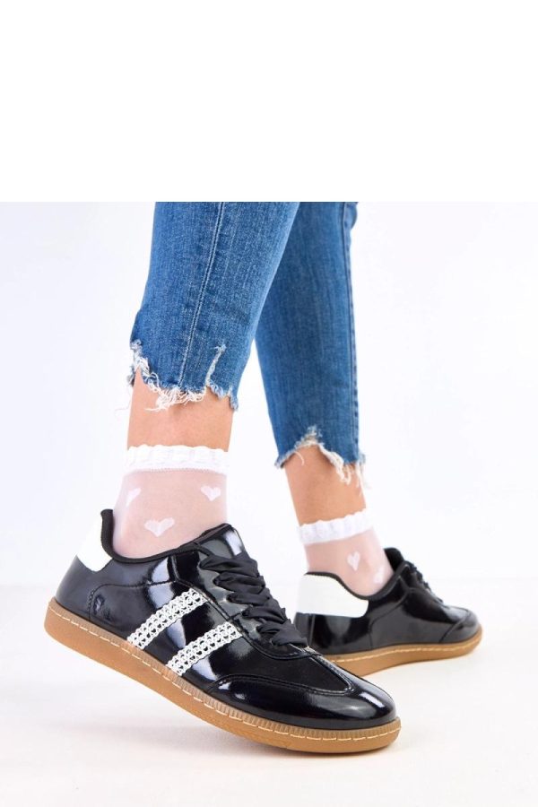 Black Sport Shoes in Women`s Athletic Shoes, Trainers, Sneakers with Fabric, Footbed and Sole Height