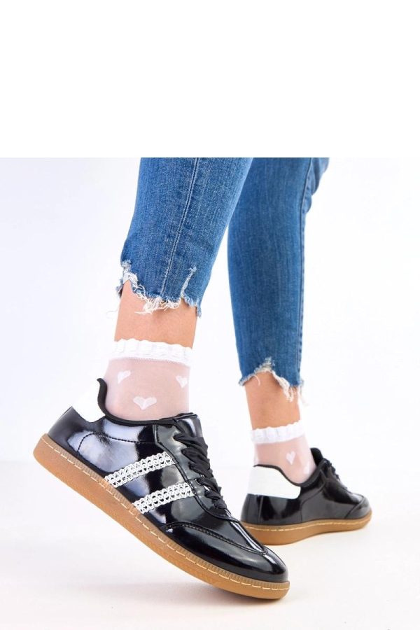 Black Sport Shoes in Women`s Athletic Shoes, Trainers, Sneakers with Fabric, Footbed and Sole Height