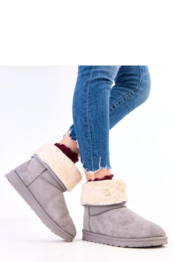 Grey Snow Boots.Fabric, Footbed and Platform Height