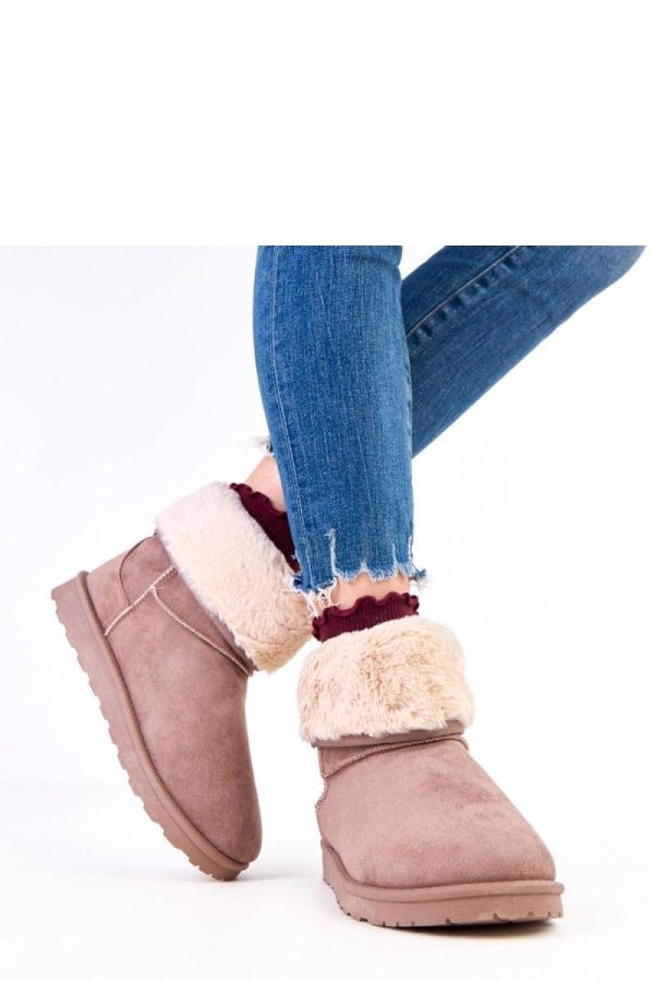 Brown Snow Boots..Fabric, Footbed and Platform Height