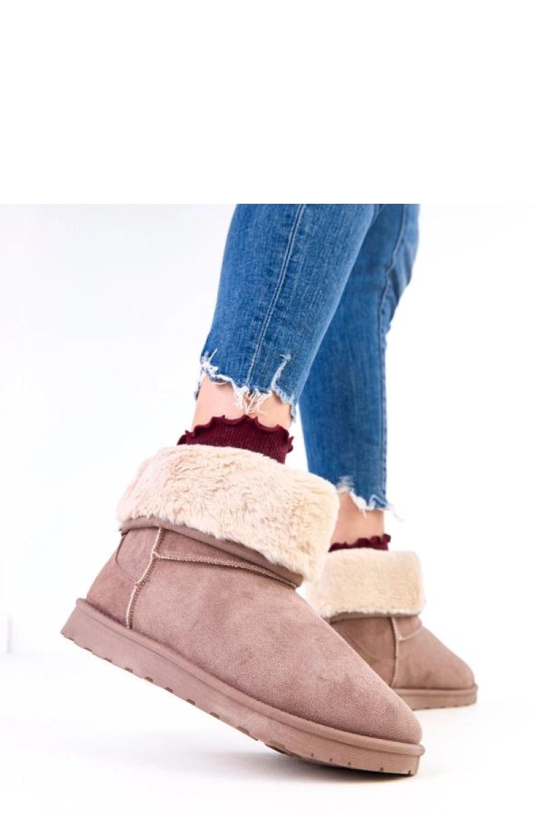 Brown Snow Boots..Fabric, Footbed and Platform Height