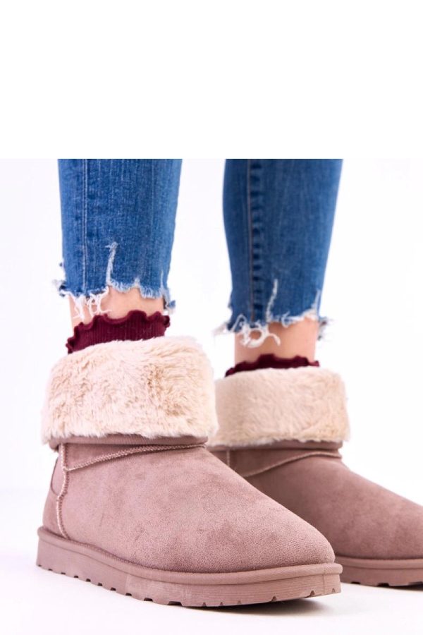 Brown Snow Boots..Fabric, Footbed and Platform Height