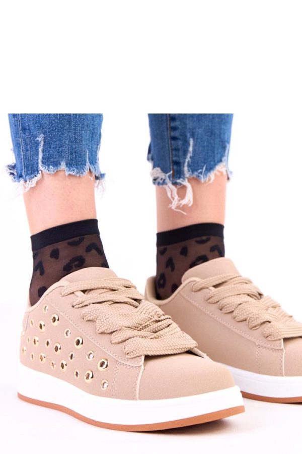 Brown Sport Shoes...Fabric, Footbed and Platform Height