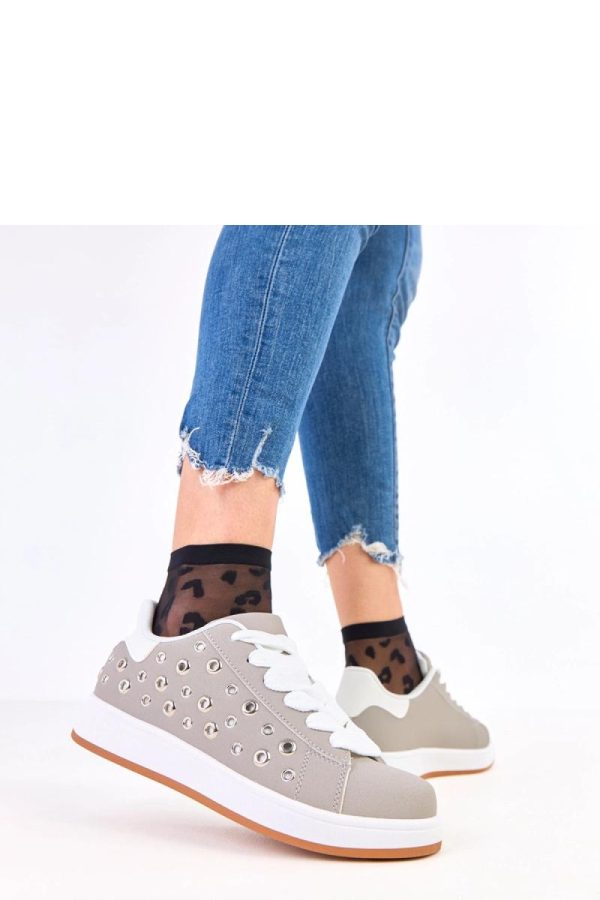 Grey Sport Shoes in Women`s Athletic Shoes, Trainers, Sneakers with Fabric, Footbed and Platform Height