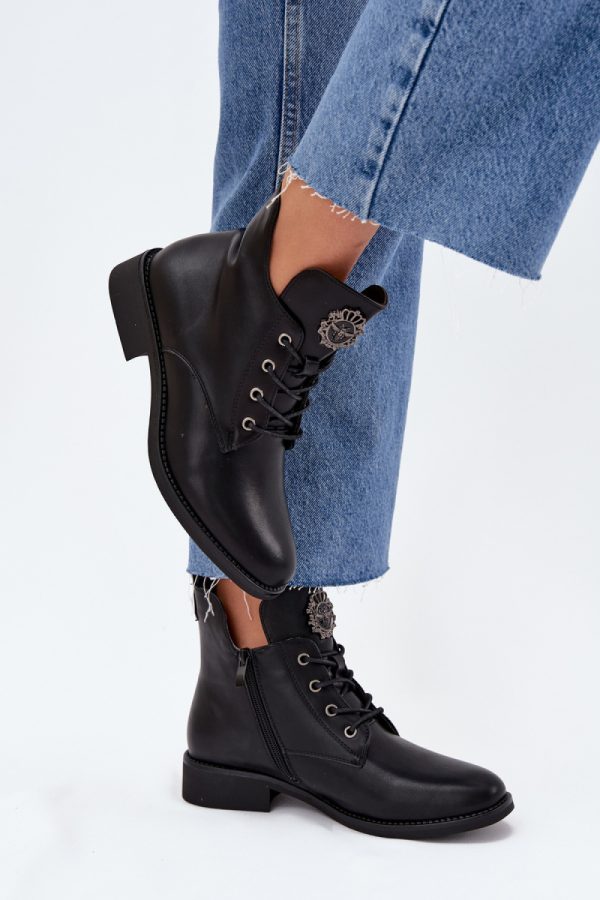 Black Boots in Women`s Ankle Boots & Booties with Fabric, Warmers, Footbed, Upper Height and Heel Height