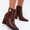 1094835.jpg Brown Heel Boots in Women`s Ankle Boots & Booties with Fabric, Footbed, Upper Height and Heel Height