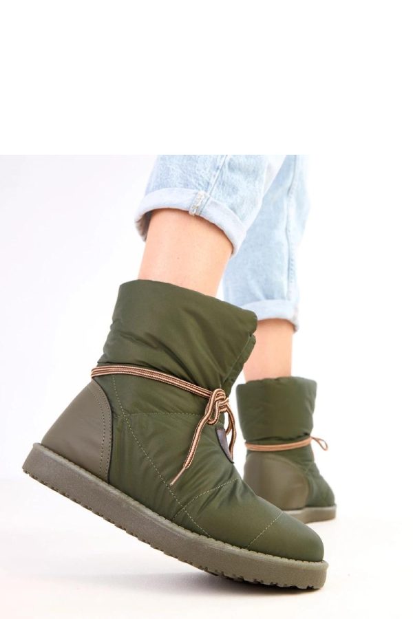 Green Snow Boots..Fabric, Footbed and Sole Height