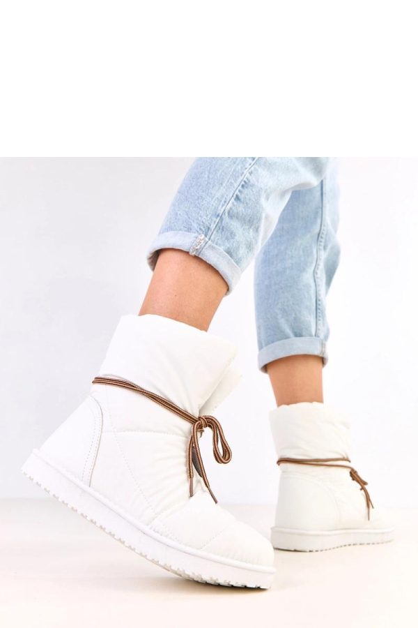 White Snow Boots...Fabric, Footbed and Sole Height