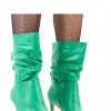 1094971 Green Heel Boots in Women`s Ankle Boots & Booties with Fabric, Footbed, Upper Height and Heel Height