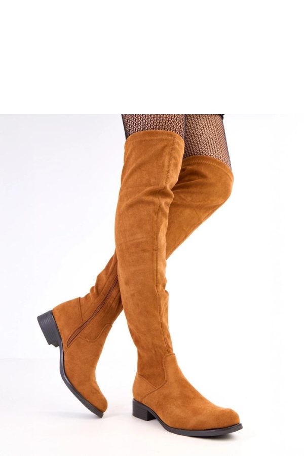 Brown Thigh-Hight Boots...Fabric, Footbed, Upper Height and Heel Height