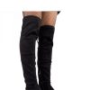 Black Thigh-Hight Boots....Fabric, Footbed, Upper Height and Platform Height