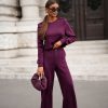 Violet Set in Pants, Trousers, Shorts with Cotton and Spandex