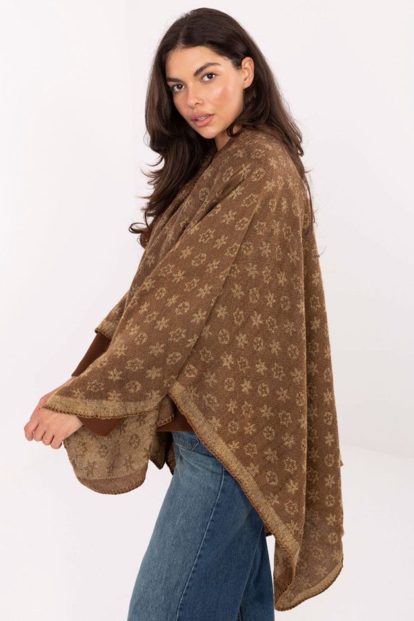 Brown Poncho in Cardigans For Women, Ponchos with Acrylic