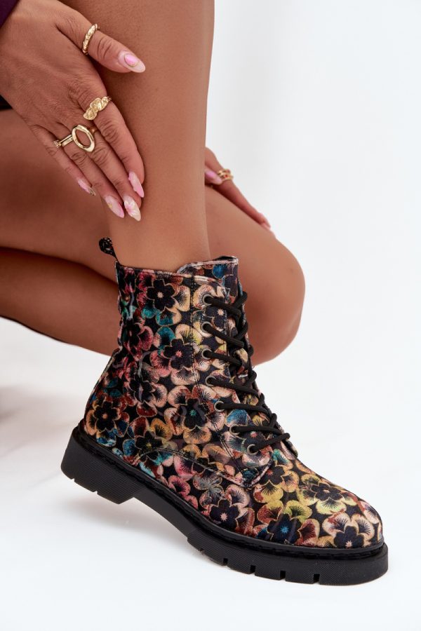 Multicolor Boots in Women`s Ankle Boots & Booties with Fabric, Warmers, Footbed, Upper Height and Heel Height