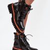 Black Boots in Women`s Ankle Boots & Booties with Fabric, Warmers, Footbed, Upper Height and Heel Height