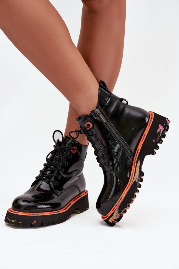 Black Boots in Women`s Ankle Boots & Booties with Fabric, Warmers, Footbed, Upper Height and Heel Height