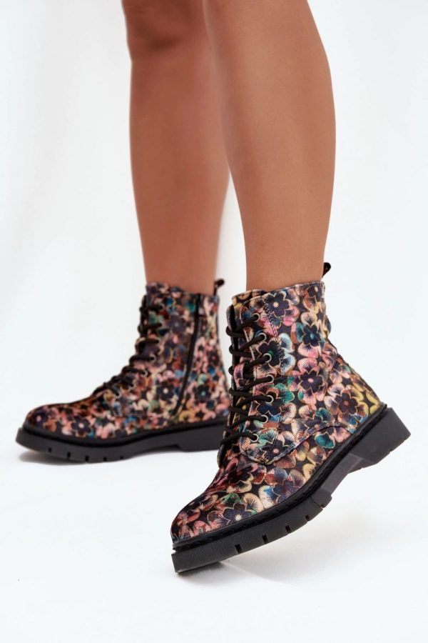 Multicolor Boots in Women`s Ankle Boots & Booties with Fabric, Warmers, Footbed, Upper Height and Heel Height