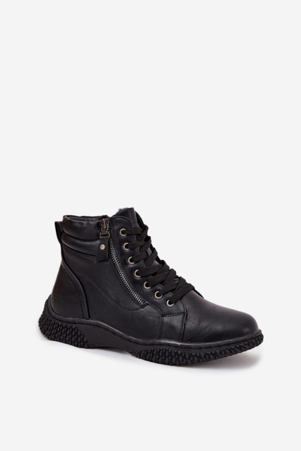 Black Boots in Women`s Ankle Boots & Booties with Fabric, Warmers, Footbed, Upper Height and Sole Height