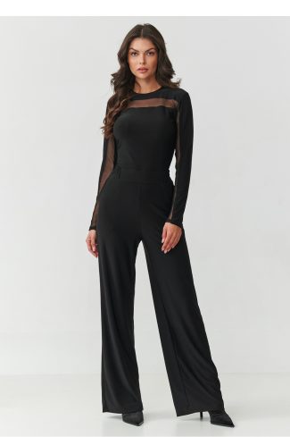 Black Set in Pants, Trousers, Shorts with Spandex and Polyester