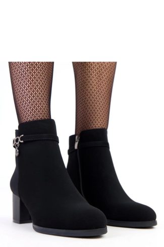 Black Heel Boots....Fabric, Footbed and Heel Height