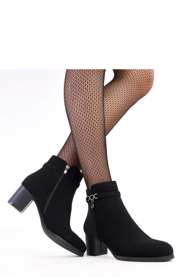 Black Heel Boots....Fabric, Footbed and Heel Height