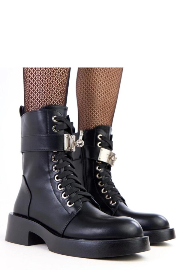 Black Bootie..Fabric, Footbed and Heel Height