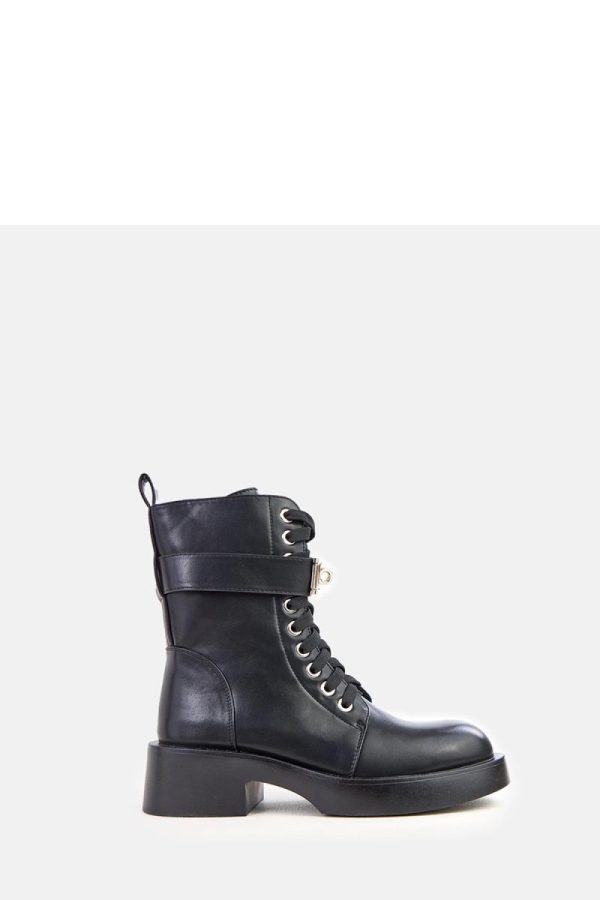 Black Bootie..Fabric, Footbed and Heel Height