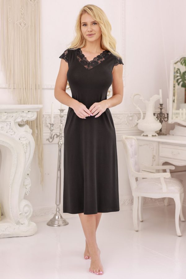 Black Nightshirt...Spandex and Viscose