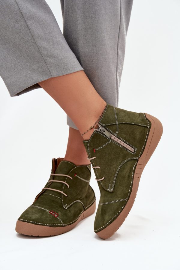 green Half shoes model 218909 Step in style
