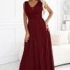 Red Long Dress in Evening Dresses with Spandex and Polyester