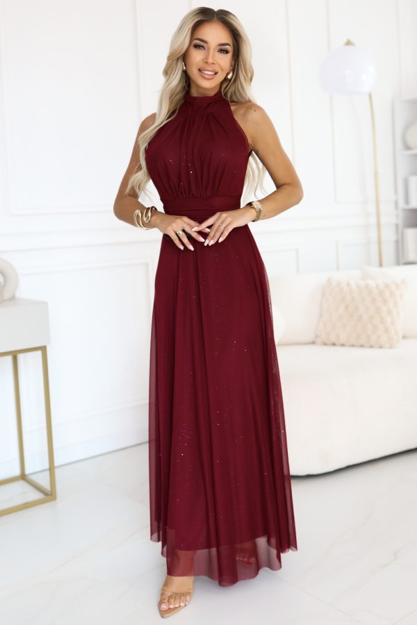 Red Long Dress in Evening Dresses with Spandex and Polyester